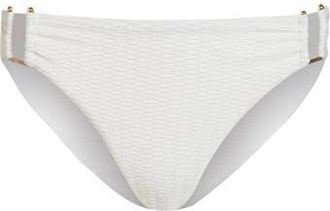 Change of Scenery Layla U-Bar Trim Lowrise Hipster Bikini Bottom in Ivory/gold Metallic at Nordstrom, Size X-Small