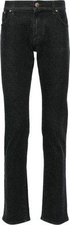 Corneliani mid-rise tapered jeans - men - Elastane/Cotton/Polyester/Cashmere/Cotton - 35 - Grey