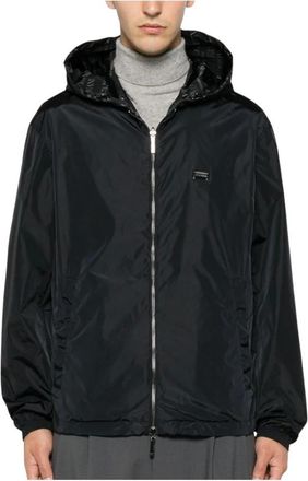 Emporio Armani Jassen, Heren, Zwart, XL, Lichte Jassen