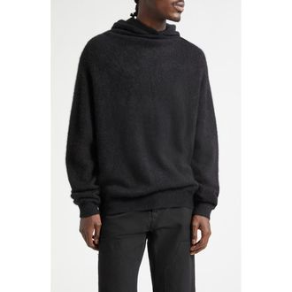 Frenckenberger Hooded Cashmere & Silk Sweater in Black at Nordstrom, Size X-Large