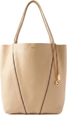 Chlo&eacute; Spin Medium Tote - Dames - Shoppers - Bruin - ONE Size - Leer - Tassen