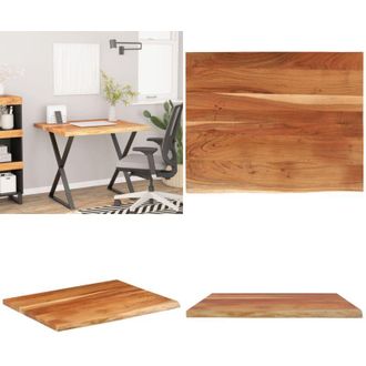 vidaXL Piano Scrivania 90x80x3,8 Rettangolare Legno Acacia Bordi Vivi - Piano in acacia - Tavolo in legno