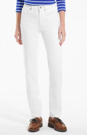 Lands End Recover High Rise Straight Leg Blue Jeans in White at Nordstrom, Size 16 Tall
