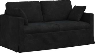 vidaXL Sof&aacute; Negro 158 X 78 X 80 Cm Terciopelo Vidaxl