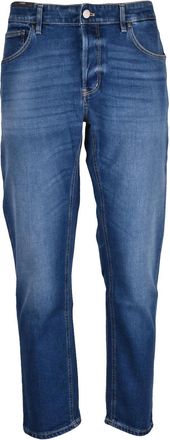 Pantaloni Torino Blue Cotton Elastane Men Stretch Jeans