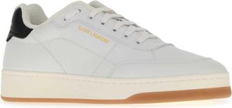Saint Laurent Mens White Leather Sl-61 Sneakers Blancoptiquenero