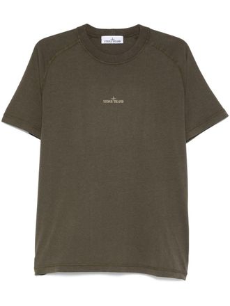 Stone Island Logo Cotton T Shirt