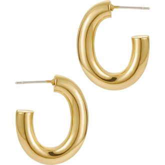 st. Moran Adia Oval Tube Hoop Earrings in Gold at Nordstrom