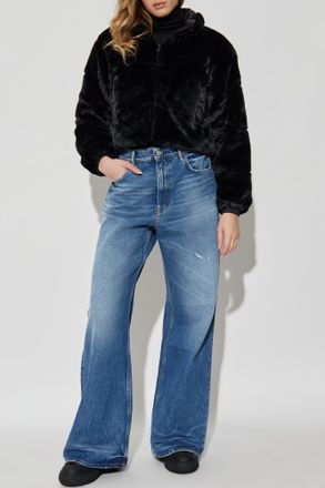 Save The Duck Faux Fur Jacket Yuki, Womens, Black