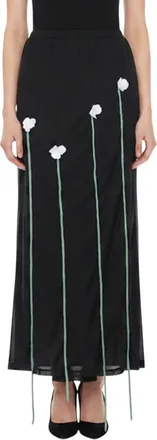 Moschino Black Floral Maxi Skirt