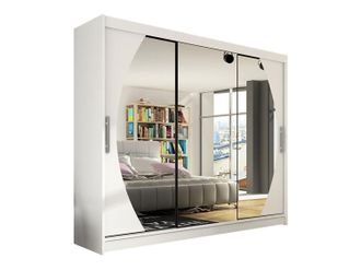 Mirjan24 Mobilier1 - Armario Closico 130, Blanco, 215x250x58cm, Puertas De Armario: Correderas, N&uacute;mero De Estantes: 0