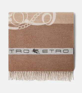 Etro Fringe-trimmed wool jacquard throw