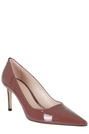 Stuart Weitzman Glossy Leather Pumps With Pointed Toe And 9 Cm Heel