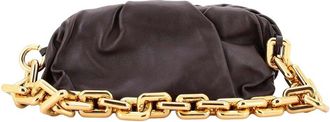 Bottega Veneta Brown Leather The Chain Pouch Teen (Authentic Pre-Loved)