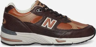 New Balance Made in UK 991v1 Sneakers Chocolate Plum / Caramel Cafe / Tan