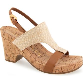 Aerosoles Mackenzie Slingback Sandal in Natural/Tan Raffia at Nordstrom Rack, Size 9