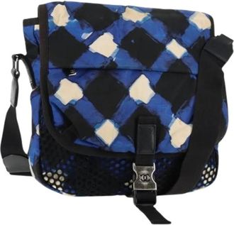 Chanel Pre-owned Vintage Nylon Schoudertas - Dames - Vintage Schoudertas - Blauw - ONE Size - Nylon - Vintage
