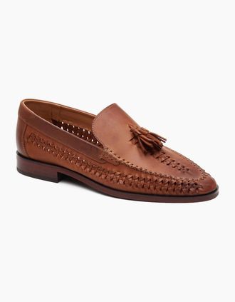 base Mens Base London Bracken Loafer Leather Mens Tan Loafers - Brown - Size: 10