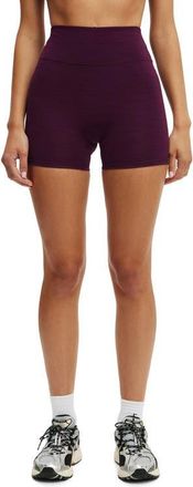 Cotton On Womens Active Ultra Soft Invisible Scrunch Shortie Short in Pickled Beet Marle at Nordstrom, Size X-Large