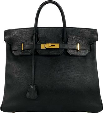 Herm&egrave;s Black Ardennes Leather Handbag Tote Bag (Pre-Owned)