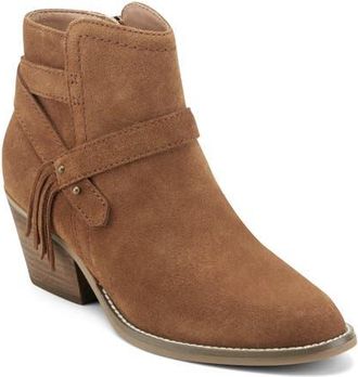 Earth Corbin Fringe Strap Ankle Bootie in Cognac at Nordstrom, Size 8.5