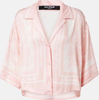 Balmain Printed twill pajama shirt
