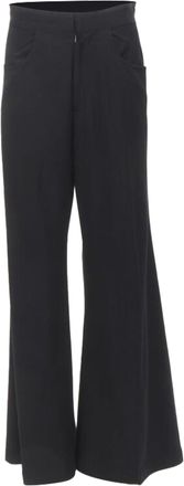 Yohji Yamamoto wool grosgrain trim high waisted pants
