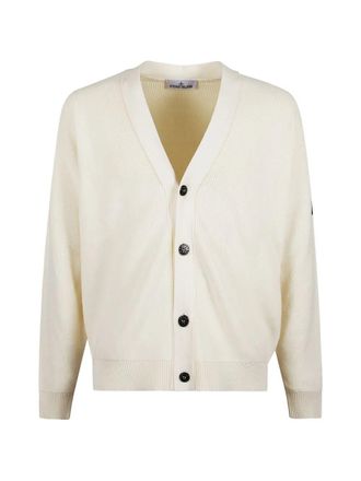 Stone Island Ribbed Soft Organic Cotton Cardigan