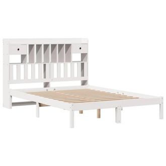 Berkfield Home Decorative Bookcase Bed without Mattress White 160x200 cm Solid W
