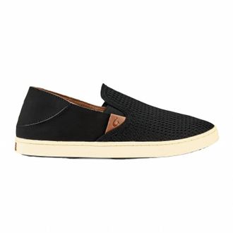 Olukai Womens Pehuea Slip-On Sneakers In Black/black
