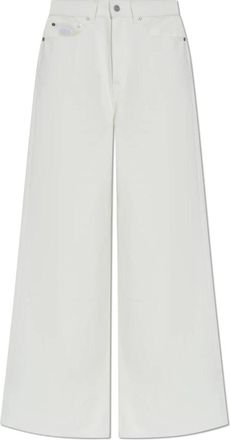 Lacoste Hoge taille jeans - Dames - Loose Fit Jeans - Wit - L - Katoen - Jeans