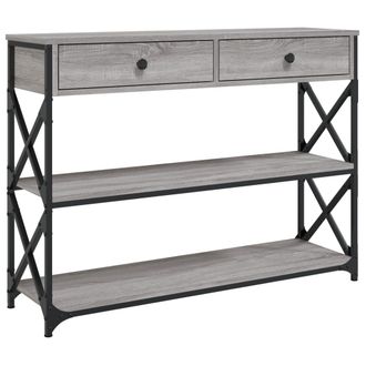 vidaXL Mesa Consola Madera De Ingenier&iacute;a Gris Sonoma 100x28x75 Cm Vidaxl