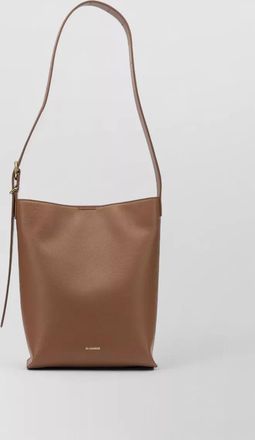 Jil Sander cannolo leather shoulder bag