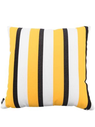 Fornasetti striped square cushion - Yellow