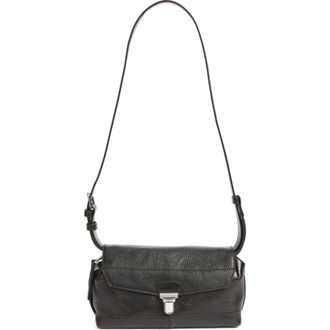 Christophe Lemaire Small Gear Croc Embrossed Leather Crossbody in Espresso at Nordstrom