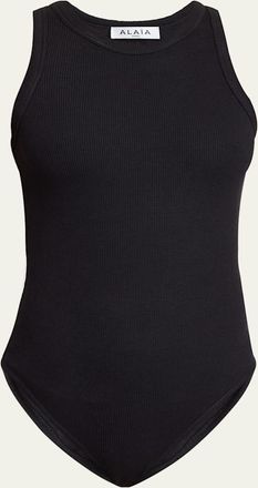 Alaia Ribbed Sleeveless Bodysuit