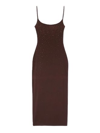 MC2 Saint Barth Midi-Length Dress with Spaghetti Straps and Gradient Embellishments