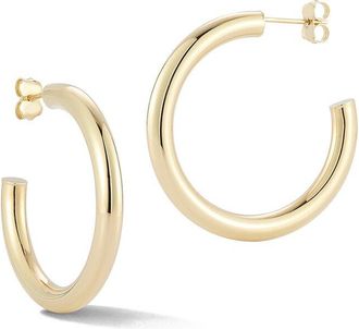 Ember Fine Jewelry 14K Round Tube Hoop Earrings