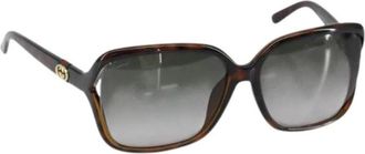 Gucci Pre-owned Plastic Zonnebril - Dames - Vintage Accessoires - Bruin - ONE Size - Vintage