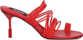Msgm Sandalen met bandjes en hak - Rood
