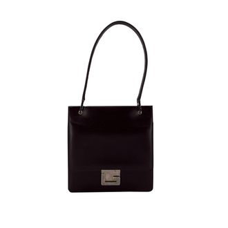 Gucci Pre-owned Womens Vintage Leather Shoulder Bag Square G - Brown - One Size