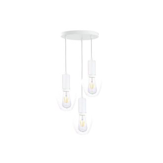 Netlighting Verre Cluster Pendant Ceiling Light White 30cm 3x E27