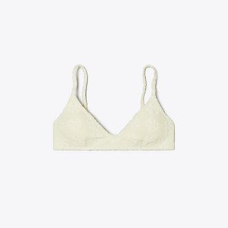 Tory Burch Womens Terry Logo Bikini Top, size XS