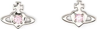 Vivienne Westwood Orb-motif stud earrings - women - Metal/Crystal - One Size - Silver