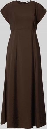 Marc O'Polo Midi-Freizeitkleid aus Viskose-Mix in Mittelbraun, Gr&ouml;&szlig;e 34