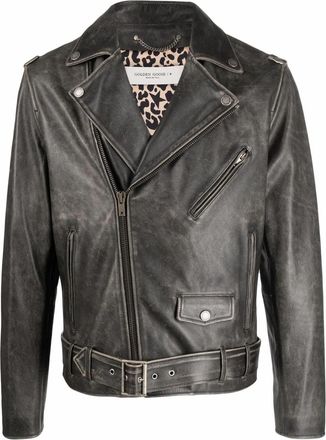 Golden Goose Leather Biker Jacket