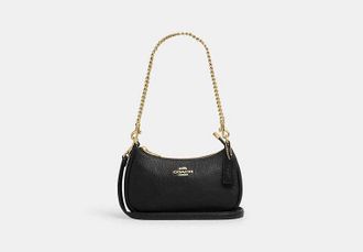 Coach Womens Teri Mini Crossbody Bag in Black | Leather
