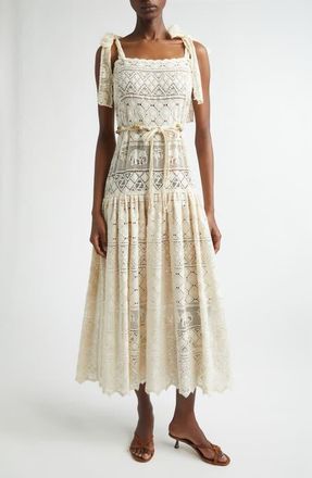 Zimmermann Indra Lace Cover-Up Sundress in Tea at Nordstrom, Size 3