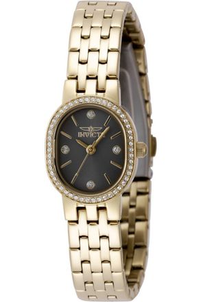 Invicta Angel 49074 Dames Horloge - Quartz Uurwerk - Roestvrij Staal met grijze Wijzerplaat - 20mm