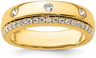 Diamond2Deal 14k Gold Lab Grown Diamond Wedding Band Ring 1/2Ct Clarity- VS Color- D-E